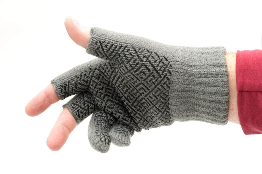 NIRVANA Knitted Fishing Gloves 3-Cut Fingers (NOT WOOL)