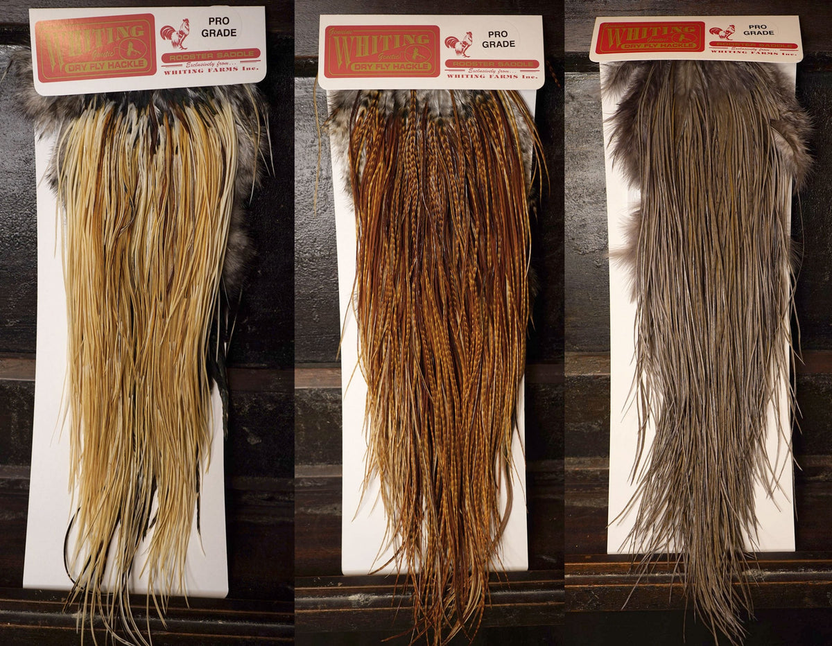 Whiting Red Label Pro-Grade Saddle Midge Sizes — Leland Fly Fishing