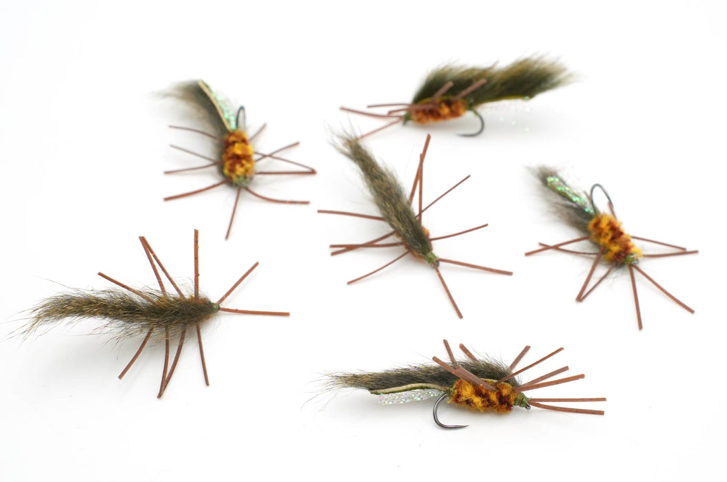 Small Zirdle Bug Flies Barbless (6 flies)