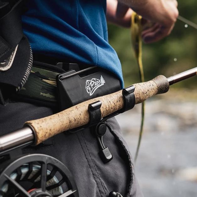 SALUTUY Fly Fishing Rod Holder Clips, Belt Clip Rod Holder, Fly Fishing