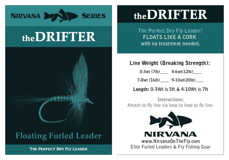 theDRIFTER Furled Leader (FLOATING Dry Fly Leader)