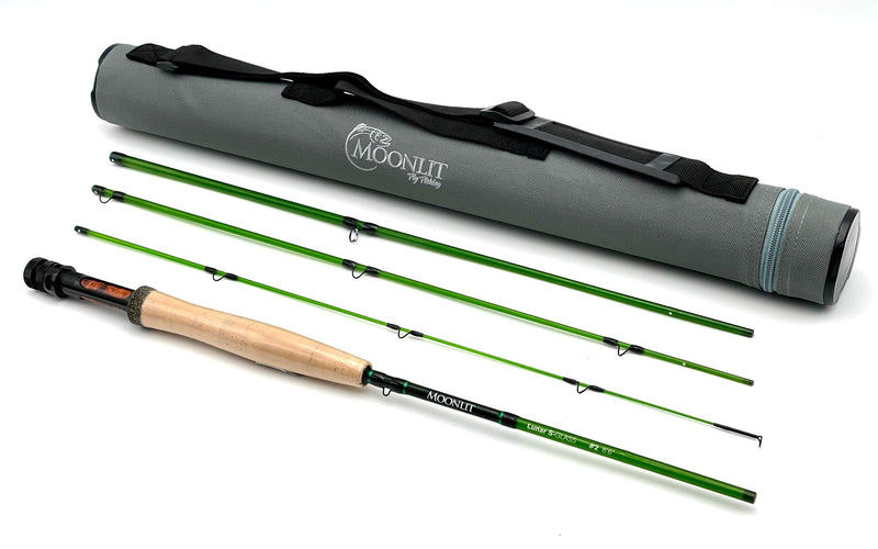 2wt Moonlit Lunar S-GLASS Fiberglass Fly Rod w/case