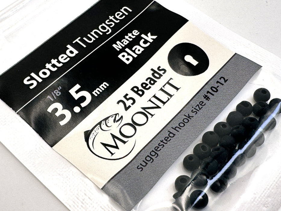Moonlit Slotted Tungsten Beads (25 pack)