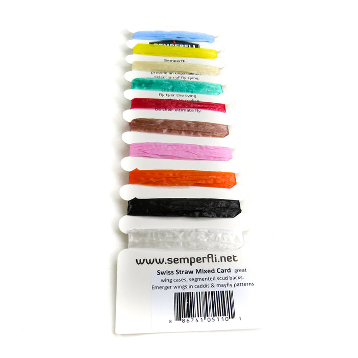 SemperFli Swiss Straw Synthetic Raffia 10 Color Multi-card