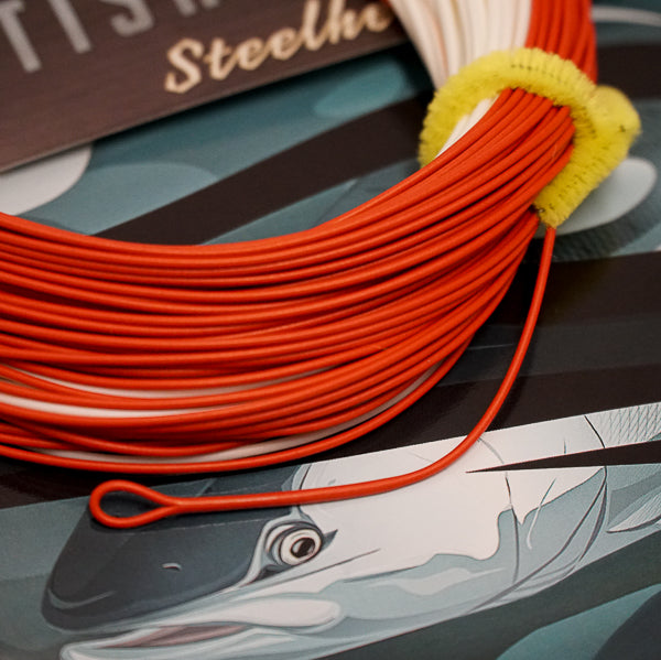 Floating Red Fly Line Leland, Custom - Steelhead Floating Fly Line, 7wt - Instructor's Versi ...