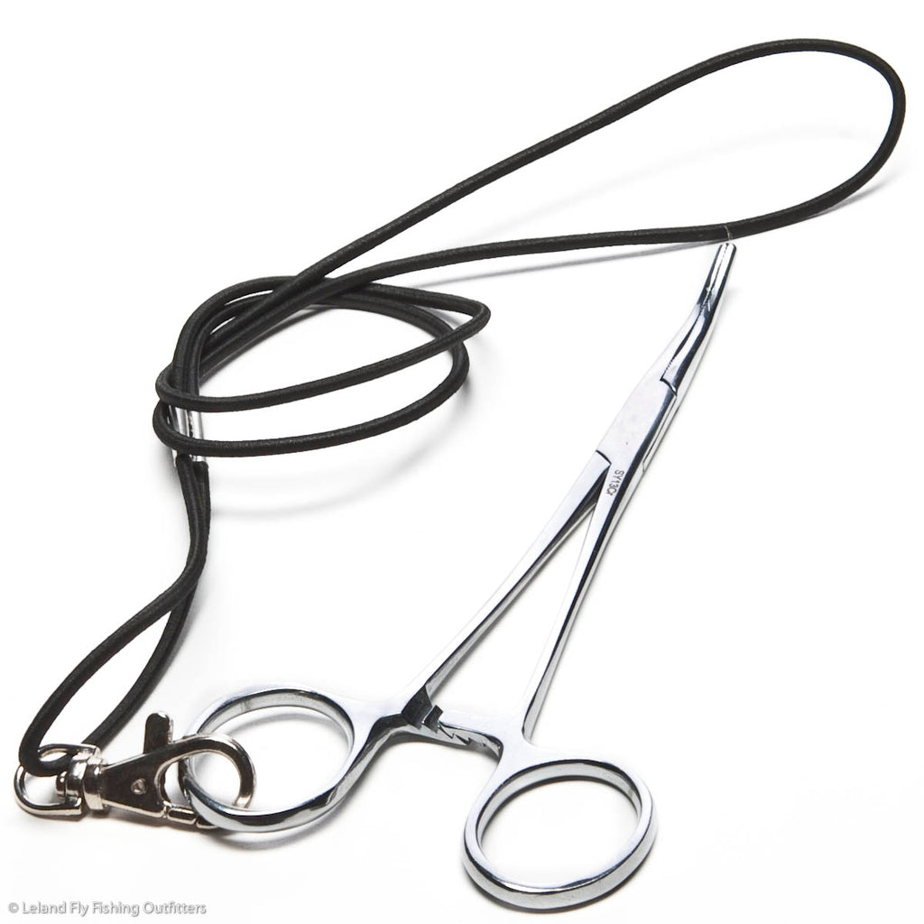 6 All Purpose Forceps, Curved & Lanyard — Leland Fly Fishing